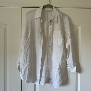 Susan Graver Paris Linen Blouse *NWT*
